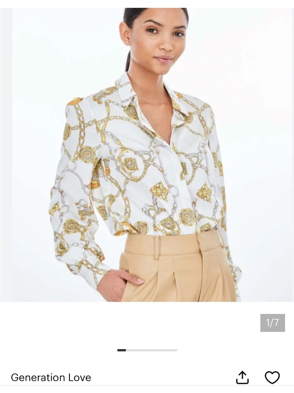 Generation love long sleeve blouse size medium